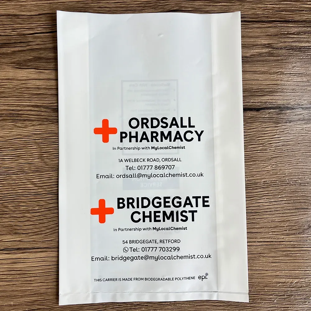 custom printed pharmacy bags